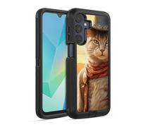 Head Case Designs Officially Licensed Michael David Ward Kitty Cowboy Animals Ultra-Armoured Shockproof Case [Military Grade Protection] Compatible With Samsung Galaxy A16 5G
