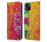 Head Case Designs Officially Licensed Michael David Ward Love Is Sweet Fantasy & Whimsical Leather Wallet Case Compatible With Apple iPhone 15 Plus
