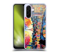Head Case Designs Officially Licensed Michael David Ward Midnight Cat In Paris Psychedelic Art Gel Case [Military Grade Protection] Compatible With Samsung Galaxy A26 5G