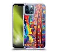 Head Case Designs Officially Licensed Michael David Ward Midnight In San Francisco Psychedelic Art Gel Case [Military Grade] Compatible with Apple iPhone 12 Pro Max and Compatible with MagSafe