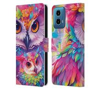 Head Case Designs Officially Licensed Michael David Ward Owl Love You Forever Animals Leather Book Wallet Case Cover Compatible With Motorola Moto G34 5G