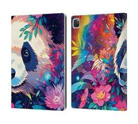 Head Case Designs Officially Licensed Michael David Ward Panda Animals Leather Wallet Case Compatible With Apple iPad Pro 12.9 2020/2021/2022
