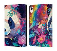Head Case Designs Officially Licensed Michael David Ward Panda Animals Leather Wallet Case Compatible With Apple iPad mini (2021/2024)
