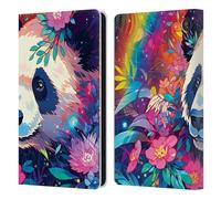 Head Case Designs Officially Licensed Michael David Ward Panda Animals Leather Wallet Case Compatible With Amazon Fire 7 2022