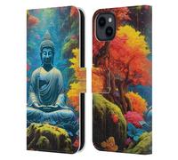 Head Case Designs Officially Licensed Michael David Ward Peace Humor & Botanicals Leather Wallet Case Compatible With Apple iPhone 15 Plus