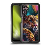 Head Case Designs Officially Licensed Michael David Ward Reclining Leopard Animals Ultra-Armoured Shockproof Case [Military Grade Protection] Compatible With Samsung Galaxy A14 5G