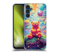 Head Case Designs Officially Licensed Michael David Ward Teddy Bear In Wonderland Psychedelic Art Gel Case [Military Grade Protection] Compatible with Samsung Galaxy A15 and Compatible with MagSafe