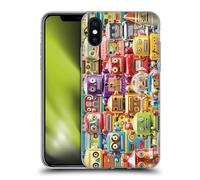 Head Case Designs Officially Licensed Michael David Ward Toy Robots Fantasy & Whimsical Gel Case [Military Grade Protection] Compatible with Apple iPhone X/iPhone XS and Compatible with MagSafe