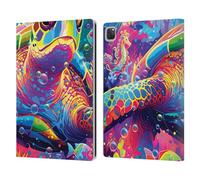 Head Case Designs Officially Licensed Michael David Ward Turtle Magic Animals Leather Wallet Case Compatible With Apple iPad Pro 12.9 2020/2021/2022