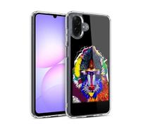 Head Case Designs Officially Licensed Michel Keck Baboon Animal Collage Gel Case [Military Grade Protection] Compatible With Samsung Galaxy A07 4G