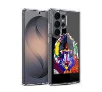 Head Case Designs Officially Licensed Michel Keck Baboon Animal Collage Gel Case [Military Grade Protection] Compatible with Samsung Galaxy S26 Ultra and Compatible with MagSafe