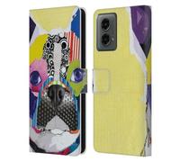 Head Case Designs Officially Licensed Michel Keck Boston Terrier Dogs Leather Book Wallet Case Cover Compatible With Motorola Moto G (2024)