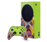 Head Case Designs Officially Licensed Michel Keck Bulldog Art Mix Game Console Wrap and Game Controller Skin Bundle Compatible With Xbox Series S