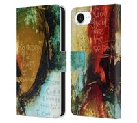 Head Case Designs Officially Licensed Michel Keck Serenity Prayer Religious Abstract Leather Wallet Case Compatible With Apple iPhone 16e