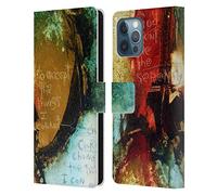 Head Case Designs Officially Licensed Michel Keck Serenity Prayer Religious Abstract Leather Wallet Case Compatible With Apple iPhone 12 Pro Max