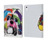 Head Case Designs Officially Licensed Michel Keck Shihtzu Dogs 4 Leather Wallet Case Compatible With Apple iPad Air 11 2020/2022/2024/2025