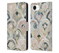 Head Case Designs Officially Licensed Micklyn Le Feuvre Art Deco Tiles In Soft Pastels Marble Patterns Leather Wallet Case Compatible With Apple iPhone 16e