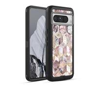 Head Case Designs Officially Licensed Micklyn Le Feuvre Blush Quartz Honeycomb Marble Patterns Ultra-Armoured Shockproof Case [Military Grade Protection] Compatible With Google Pixel 8 Pro