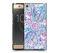 Head Case Designs Officially Licensed Micklyn Le Feuvre Burst in Pink and Teal Florals Black Soft Gel Case Compatible With Sony Xperia XA1 Ultra/Dual