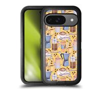 Head Case Designs Officially Licensed Micklyn Le Feuvre Coffee Love On Yellow Patterns 2 Ultra-Armoured Shockproof Case [Military Grade Protection] Compatible With Google Pixel 9 / Pixel 9 Pro