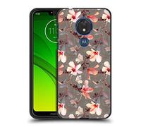 Head Case Designs Officially Licensed Micklyn Le Feuvre Coral Hibiscus Florals Black Soft Gel Case Compatible With Motorola Moto G7 Power