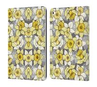 Head Case Designs Officially Licensed Micklyn Le Feuvre Daffodil Daze Florals Leather Wallet Case Compatible With Apple iPad 9.7 2017 / iPad 9.7 2018