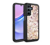 Head Case Designs Officially Licensed Micklyn Le Feuvre Dusty Rose And Coral Art Deco Marbling Pattern Marble Patterns Ultra-Armoured Shockproof Case Compatible With Samsung Galaxy A15