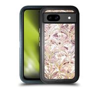 Head Case Designs Officially Licensed Micklyn Le Feuvre Dusty Rose And Coral Art Deco Marbling Pattern Marble Patterns Ultra-Armoured Shockproof Case [Military Grade] Compatible With Google Pixel 8a