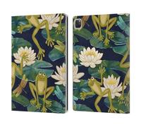 Head Case Designs Officially Licensed Micklyn Le Feuvre Frogs and Lilies Flora And Fauna Leather Wallet Case Compatible With Apple iPad Pro 12.9 2020/2021/2022