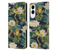 Head Case Designs Officially Licensed Micklyn Le Feuvre Frogs and Lilies Flora And Fauna Leather Wallet Case Compatible With Samsung Galaxy S25 Edge