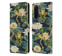 Head Case Designs Officially Licensed Micklyn Le Feuvre Frogs and Lilies Flora And Fauna Leather Wallet Case Compatible With Samsung Galaxy A17 4G / 5G