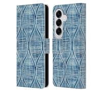 Head Case Designs Officially Licensed Micklyn Le Feuvre Hand Painted Blue White Pattern Flora And Fauna Leather Wallet Case Compatible With Samsung Galaxy S26