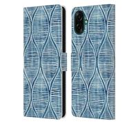 Head Case Designs Officially Licensed Micklyn Le Feuvre Hand Painted Blue White Pattern Flora And Fauna Leather Wallet Case Compatible With Samsung Galaxy A07