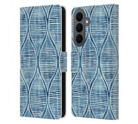 Head Case Designs Officially Licensed Micklyn Le Feuvre Hand Painted Blue White Pattern Flora And Fauna Leather Wallet Case Compatible With Samsung Galaxy S26 Plus