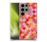 Head Case Designs Officially Licensed Micklyn Le Feuvre Hot Pink and Orange Moroccan Hard Back Case Compatible With Samsung Galaxy S24 Ultra 5G