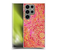Head Case Designs Officially Licensed Micklyn Le Feuvre Hot Pink Gold and Orange Mandala Hard Back Case Compatible With Samsung Galaxy S24 Ultra 5G