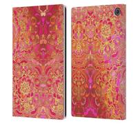 Head Case Designs Officially Licensed Micklyn Le Feuvre Hot Pink Gold and Orange Mandala Leather Wallet Case Compatible With Amazon Fire Max 11 2023