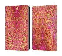Head Case Designs Officially Licensed Micklyn Le Feuvre Hot Pink Gold and Orange Mandala Leather Wallet Case Compatible With Kindle Paperwhite 5 (2021)