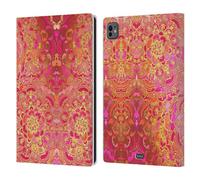 Head Case Designs Officially Licensed Micklyn Le Feuvre Hot Pink Gold and Orange Mandala Leather Wallet Case Compatible With Apple iPad Pro 11 M4/M5 2024/2025