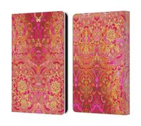 Head Case Designs Officially Licensed Micklyn Le Feuvre Hot Pink Gold and Orange Mandala Leather Wallet Case Compatible With Amazon Kindle Paperwhite 6