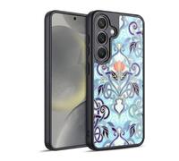 Head Case Designs Officially Licensed Micklyn Le Feuvre Indigo Blue Art Nouveau With Peach Flowers Patterns 2 Gel Armour Case [Military Grade Protection] Compatible With Samsung Galaxy S24 5G