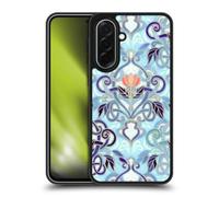 Head Case Designs Officially Licensed Micklyn Le Feuvre Indigo Blue Art Nouveau With Peach Flowers Patterns 2 Gel Armour Case [Military Grade Protection] Compatible With Samsung Galaxy A36 5G