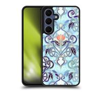 Head Case Designs Officially Licensed Micklyn Le Feuvre Indigo Blue Art Nouveau With Peach Flowers Patterns 2 Gel Armour Case [Military Grade Protection] Compatible With Samsung Galaxy S25 FE