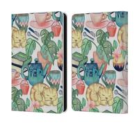 Head Case Designs Officially Licensed Micklyn Le Feuvre Lazy Afternoon A Chalk Pastel Illustration Patterns 2 Leather Wallet Case Compatible With Amazon Kindle 11th Gen (2024)