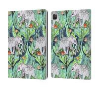 Head Case Designs Officially Licensed Micklyn Le Feuvre Little Elephants On Jungle Adventure Animals Leather Wallet Case Compatible With Apple iPad Pro 13 M4 2024