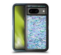 Head Case Designs Officially Licensed Micklyn Le Feuvre Mosaic In Sapphire And Emerald Marble Patterns Ultra-Armoured Shockproof Case [Military Grade Protection] Compatible With Google Pixel 8