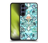Head Case Designs Officially Licensed Micklyn Le Feuvre Ocean Aqua Art Nouveau With Peach Flowers Patterns 2 Gel Armour Case [Military Grade Protection] Compatible With Samsung Galaxy S25 FE