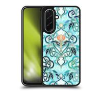 Head Case Designs Officially Licensed Micklyn Le Feuvre Ocean Aqua Art Nouveau With Peach Flowers Patterns 2 Gel Armour Case [Military Grade Protection] Compatible With Samsung Galaxy A36 5G