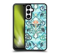 Head Case Designs Officially Licensed Micklyn Le Feuvre Ocean Aqua Art Nouveau With Peach Flowers Patterns 2 Gel Armour Case [Military Grade Protection] Compatible With Samsung Galaxy A16 5G