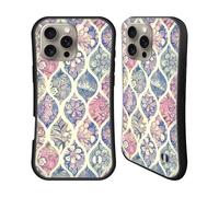 Head Case Designs Officially Licensed Micklyn Le Feuvre Painted Floral Ogee in Vintage Tones Patterns Hybrid Case Compatible With Apple iPhone 16 Pro Max